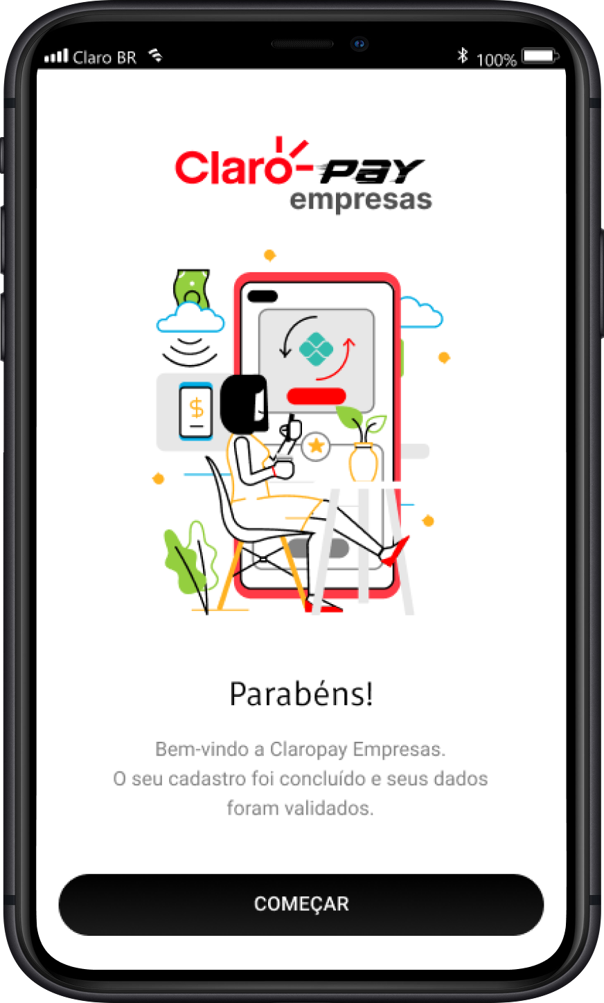Tela de dados da empresa